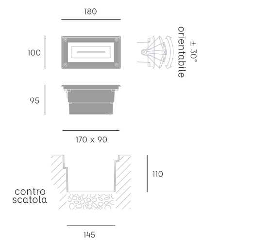 Faretto da giardino a incasso calpestabile led 7w 4000k orientabile