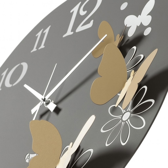 Orologio da parete moderno butterfly 45cm fango farfalle oro