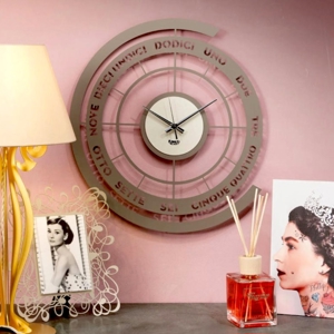 Orologio da muro moderno fango e avorio design cerchi