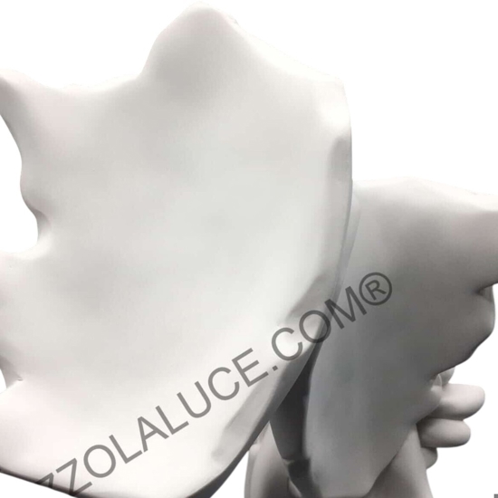 Bongelli preziosi scultura moderna volti face bianco argento