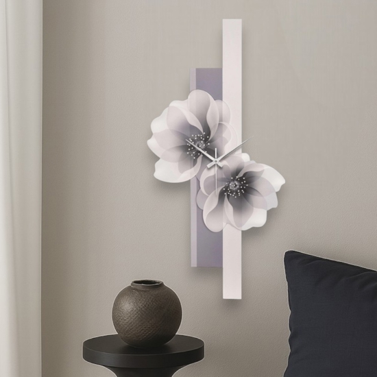 Orologio da parete verticale fiori grigio bongelli preziosi