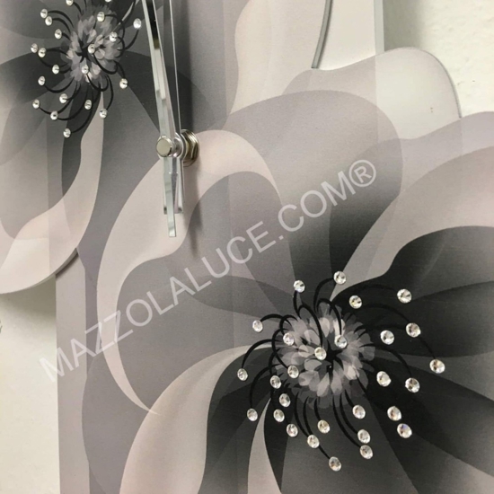 Orologio da parete verticale fiori grigio bongelli preziosi
