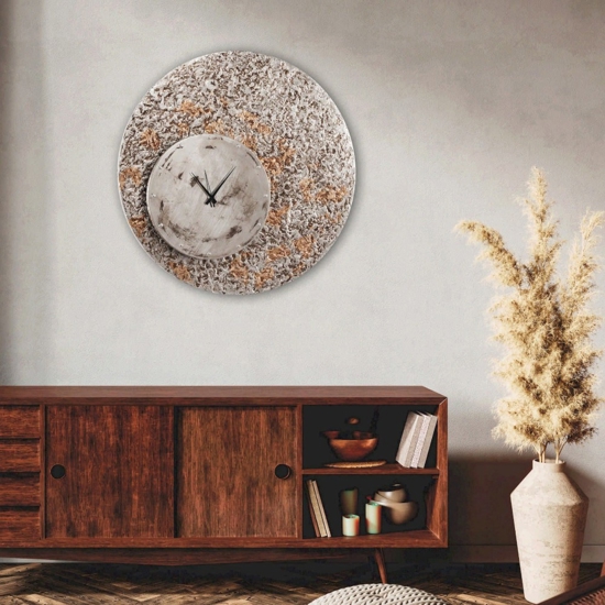 Orologio da muro per soggiorno moderno argento oro
