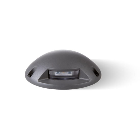 Faretto calpestabile da esterno rotondo grigio 2w 4000k anti corrosione