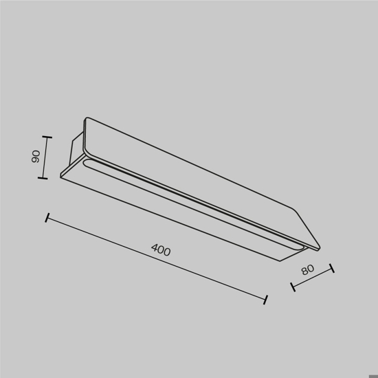Maytoni trupp applique da esterno led 3000k ip54 nera minimal