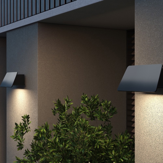 Maytoni trupp applique da esterno led 3000k ip54 luce verso il basso