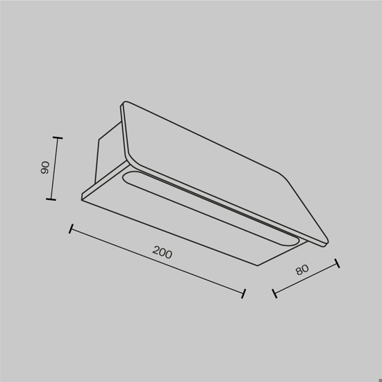 Maytoni trupp applique da esterno led 3000k ip54 luce verso il basso