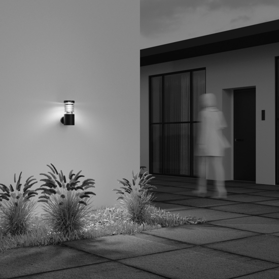 Maytoni spir applique da esterno led 3000k ip54 cilindrico nero