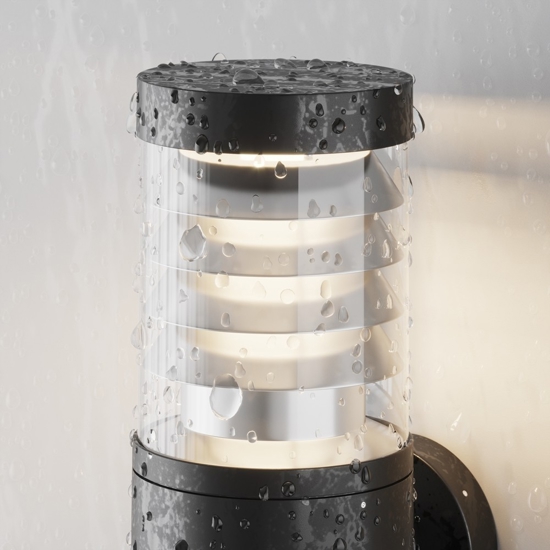 Maytoni spir applique da esterno led 3000k ip54 cilindrico nero