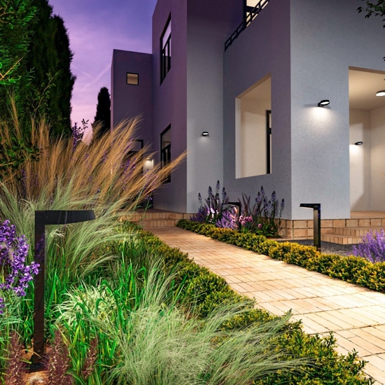 Maytoni share lampione da giardino led 3000k ip54 design moderno