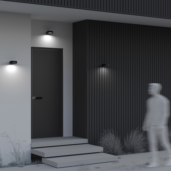 Maytoni share applique da esterno led 3000k ip54 minimal circolare