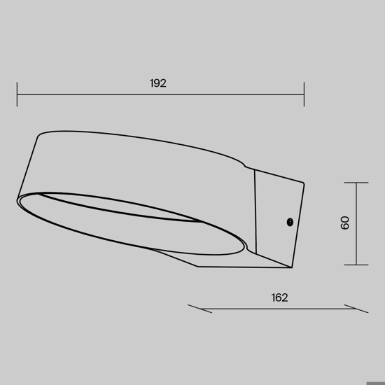 Maytoni share applique da esterno led 3000k ip54 minimal circolare