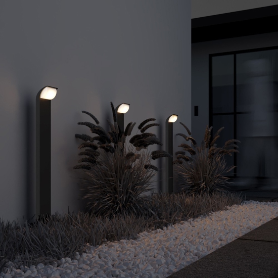 Maytoni stock lampione da giardino led 3000k ip65 colore nero