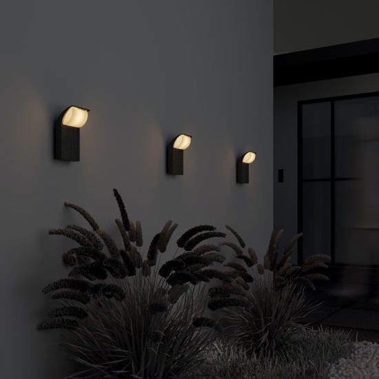 Maytoni stock applique da esterno led 3000k ip65 nero moderno