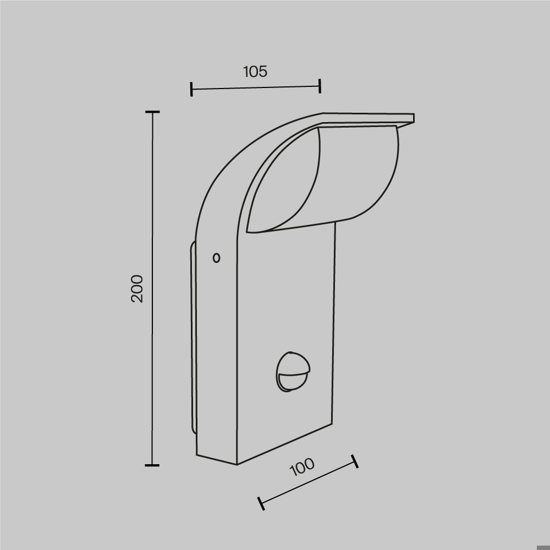 Maytoni stock applique da esterno led 3000k ip44 sensore movimento