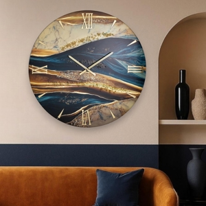 Orologio particolare da parete 60cm plutone effetto marmo