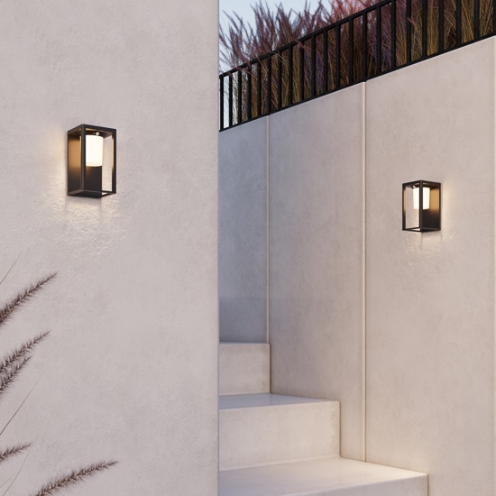 Maytoni shatter applique da esterno led 3000k ip54 sensore di movimento
