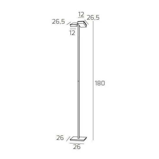 Lampada da terra sabbia moderna 6 luci orientabili top light