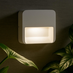 Segnapasso da esterno quadrato bianco led 6w 3000k ip65