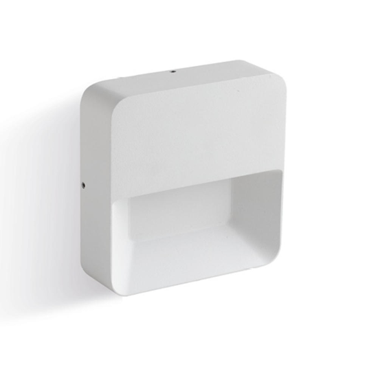 Segnapasso led per esterno bianco quadrato led 6w 4000k ip65