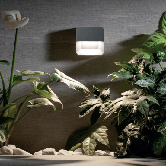 Segnapasso ledb quadrato per esterno led 6w 4000k ip65