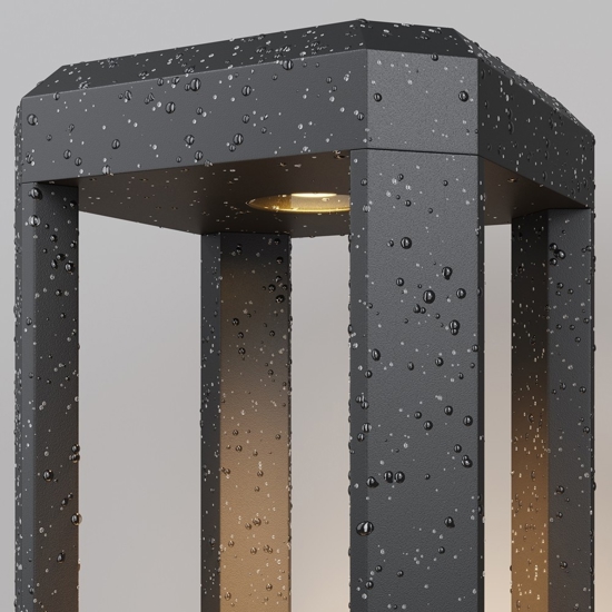 Maytoni royal mile lampione da giardino led 3000k ip65 nero
