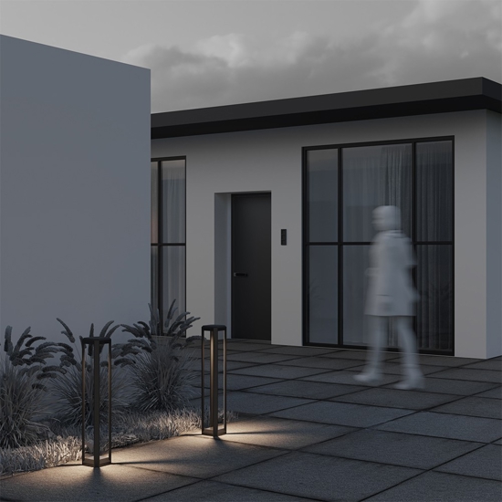 Maytoni royal mile lampione da giardino led 3000k ip65 nero