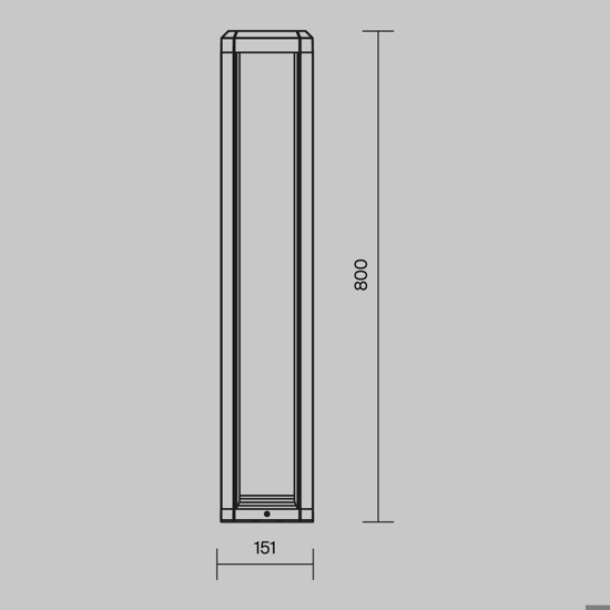 Maytoni royal mile lampione da giardino led 3000k ip65 nero