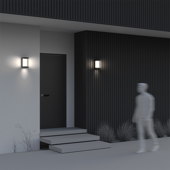 Maytoni baker street applique da esterno led 3000k ip65 rettangolare