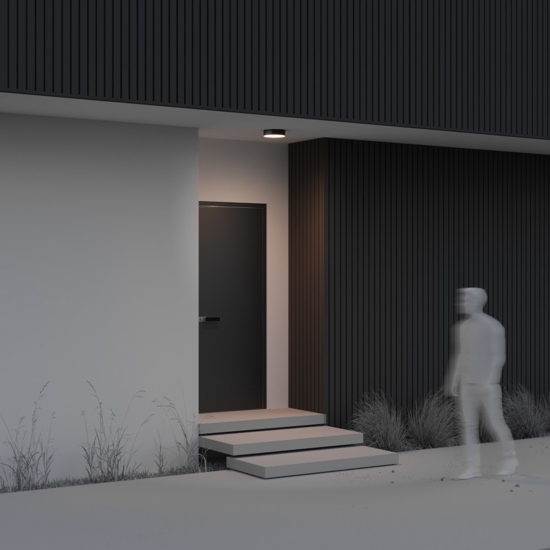 Maytoni zon ip plafoniera da esterno led 3000k ip65 rotonda nera