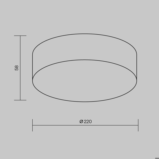 Maytoni zon ip plafoniera da esterno led 3000k ip65 rotonda nera