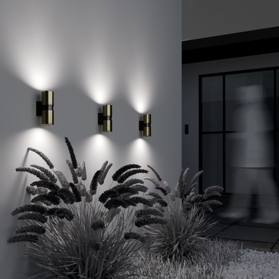 Maytoni bowery applique da esterno ip54 colore oro