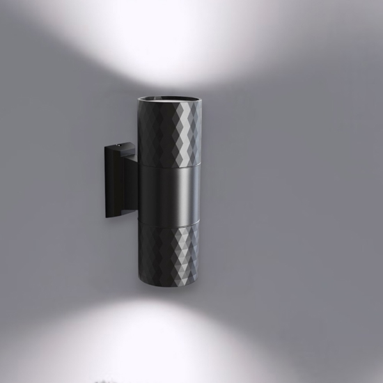 Maytoni bowery applique da esterno decorata ip54 nera