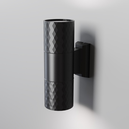 Maytoni bowery applique da esterno decorata ip54 nera
