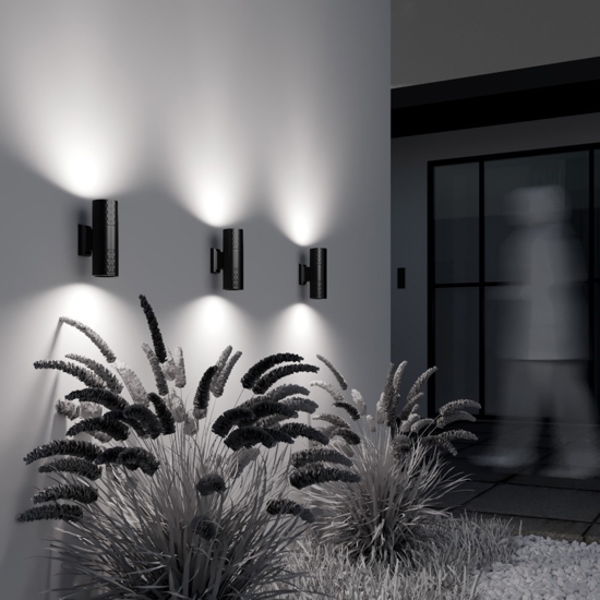 Maytoni bowery applique da esterno decorata ip54 nera