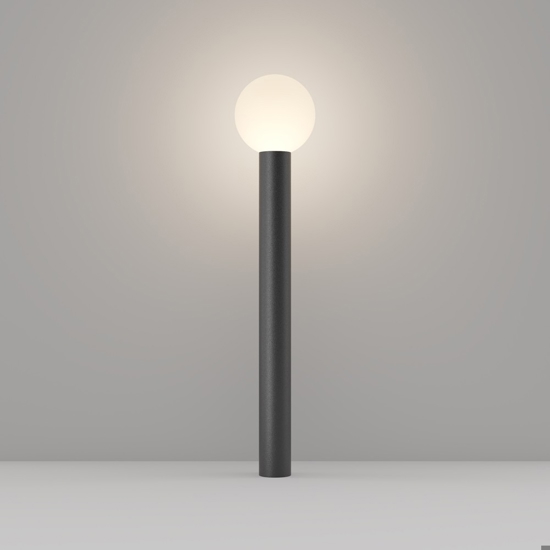 Maytoni bold lampione da giardino ip54 con sfera