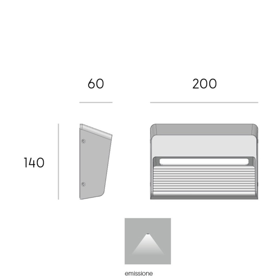 Segnapasso a parete per esterno grafite rettangolare led 13w 3000k
