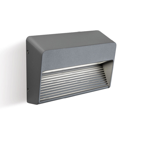 Segnapasso led per esterni rettangolare grafite 13w 4000k