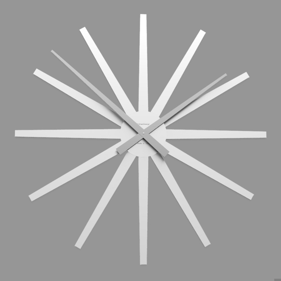 Orologio da muro moderno frizz 81cm bianco legno taglio laser
