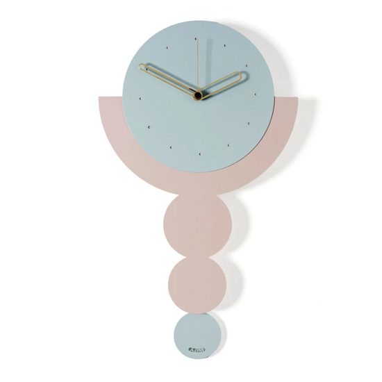 Orologio a pendolo moderno da parete cerchi cenere e gelso
