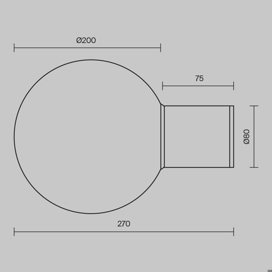 Maytoni applique da esterno bold ip54 design minimal