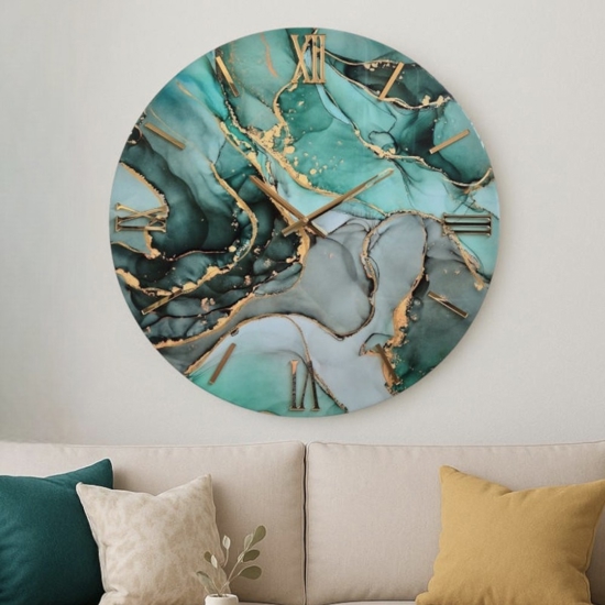Grande orologio da muro 80cm petrot in resina verde