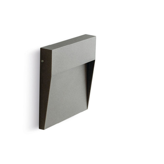 Segnapasso per esterni led a parete grafite led 6w 3000k ip65