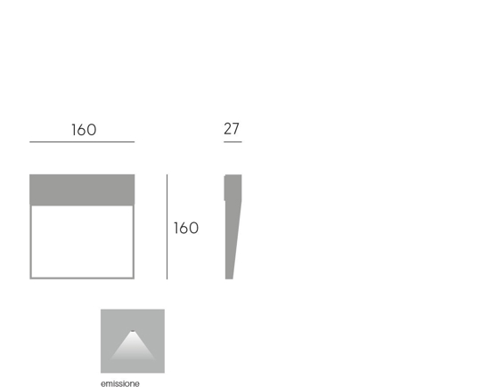 Segnapasso per esterni led a parete grafite led 6w 3000k ip65