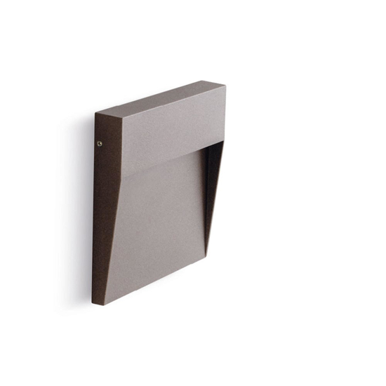 Segnapasso led corten da parete led 6w 3000k ip65