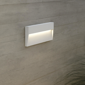 Segnapasso led bianco rettangolare 6w 3000k per esterno ip65