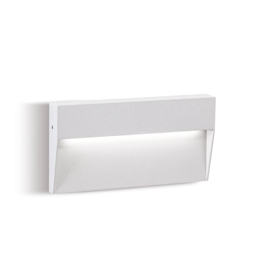 Segnapasso led bianco rettangolare 6w 3000k per esterno ip65
