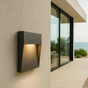 Segnapasso da esterno a parete led 3w 4000k grafite ip65