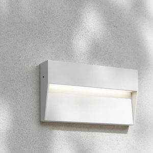 Segnapasso da parete rettangolare bianco per esterno led 6w 4000k