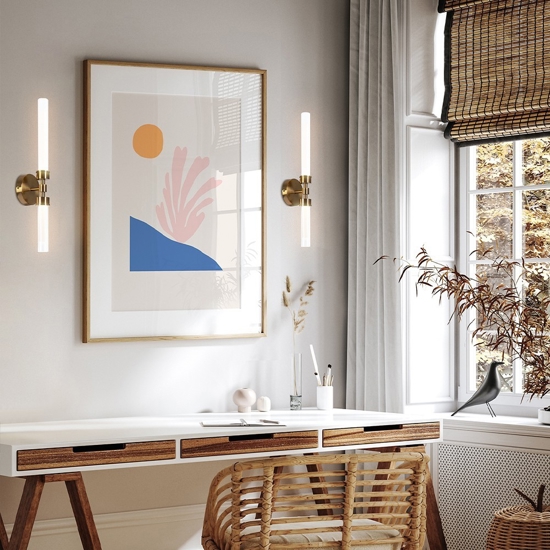 Maytoni stelo applique da parete led 3000k cilindrico colore oro